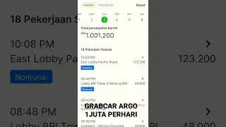 penghasilan grabcar 1juta perhari. #grab #gocar #taxol #taksionline #driveronline #online #
