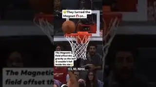 #NBA Rigged Ball Stuck On Rim For 4.5seconds 🧲 magnetic Rim & 🏀 #shorts #viral #trending #short#