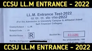 LL.M entrance exam | ccsu LL.M  paper | ccsu llm 2022 | ccsu llm entrance paper | ccsu LL.M 2023
