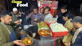 50/- Rs - BEST NIGHT STREET FOOD IN LAHORE AFTER DARK | BEST DESI DINNER IN STREET FOOD PAKISTAN