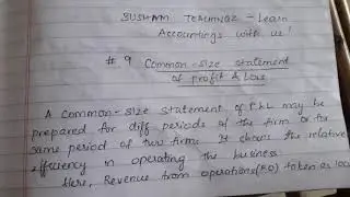 #9 COMMON SIZE INCOME STATEMENT| PART1 - Tools for Financial Analysis