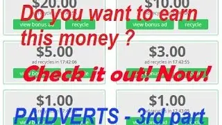 Paidverts video tutorial 3 part earn 100 usd per day
