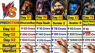 Border 2 Day 02 vs Dhurandhar Day 51 vs Avatar 3 Day 37 vs Raja saab Day 15 vs Mana Shankara Day 13।
