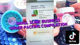 UK Small Slime Business - Tiktok Order Packing Compilation - EmmaBeeSlimes #1