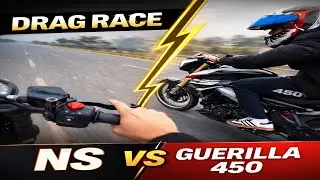 Pulsar NS 400 vs Guerrilla 450 Drag Race | Top Speed Test