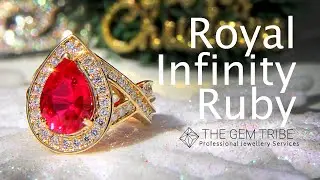 TGT 18k Yellow Gold Royal Infinity Ruby Engagement Ring