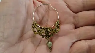 Little Lace Hoop Earring Pattern Tutorial Designs by ZaneyMay USA Micro Macrame Earrings Jewelry 