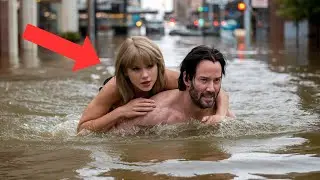 Keanu Reeves Saves Taylor Swift From a Flood
