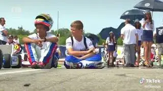 Young Lando Norris winning KF-J European Championship