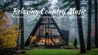 Relaxing Country Music | Tranquil Lake Views from a Charming Rustic Cabin