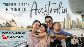 Manila to Sydney Qantas Flight | First Out of the Country Trip with Kids