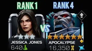 MCOC | JESSICA JONES 3-STAR RANK 1 VS APOCALYPSE 6-STAR RANK 4| Marvel | Kabam| contest of champions