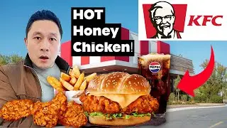 Я попробовала НОВЫЙ острый куриный цыпленок в медовом соусе в KFC!