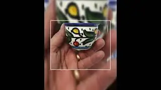 Hand Painted Ceramic Coffee Mug Elegant Modern Artisan Cup