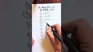 Does 1 equals to 0.9999...??? #mathfact #numberfacts #mathproof #mathematics