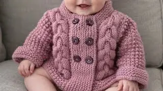 Amazing New Baby Sweater, Cardigan Design Hand Knitting Pattern