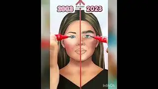 Makeup for girl #shorts #makeup difference between 2003 and 2023 #art @MekupArt #craft
