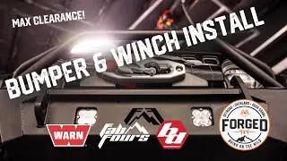 Installing a FabFours Stubby Bumper & Warn Winch on our Jeep Wrangler Unlimited Rubicon