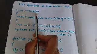 Java program to find even numbers at even index in a array in Tamil| Java interview programs Tamil