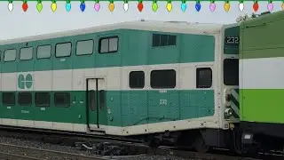 (Equipment Move!) (Mid Old Cab Car 232) GO E-1722 - 359 With 651 Pulling Into West Harbour 