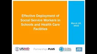 Webinar: Effective deployment of social service workers in schools and health care facilities