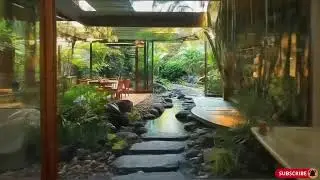 🛑 Seamless Indoor-Outdoor Kitchen and Dining with Garden Courtyard