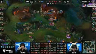DK win against EDG in game 3 One win away to win it all | DK vs EDG Game 2 | Finals Worlds 2021