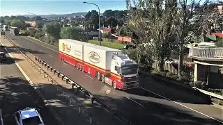 Supercars trucks parade through Launceston