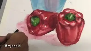 طبيعة صامتة بالالوان المائية watercolor still life
