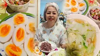 #มาจ้ากินข้าวกับไข่เป็ดต้มยางมะตูมผัดผักกาดขาวพริกน้ำปลาแซบๆจ้า#ป้ามัย 