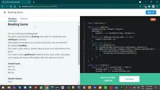 Sololearn   Java   Bowling Game   Solution
