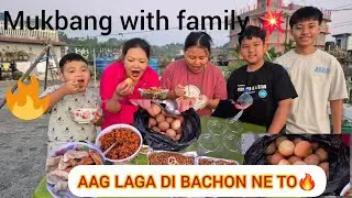 Momo Feast + Spicy Chat Patey Challenge with the Kids! Rock&ndash;Paper&ndash;Scissors Battle! 😂🔥