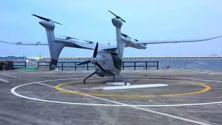 AutoFlight 4 Seater/400kg Max. Payload Cap. eVTOL Passenger Aircraft POC2 Regular Flight above Sea!