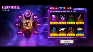 || Lucky wheel 1 💎 event BTS crystal || free fire max #harshagameryt