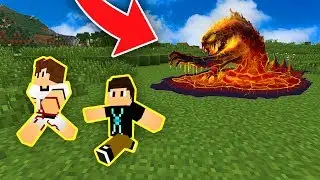 PRECISAMOS FUGIR DO MONSTRO DE LAVA!!! - MINECRAFT