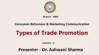 | AKTU Digital Education | Consumer Behaviour & Marketing Communication | Types of Trade Promotion