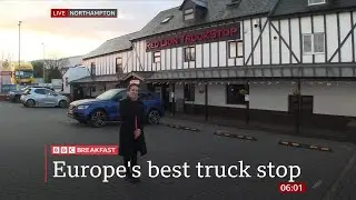 Nina Warhurst Shares Europe's Best Truck Stop Facility The Red Lion On BBC Breakfast [23.04.2024]