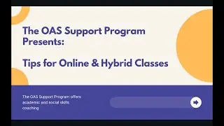 Tips for Online & Hybrid Classes