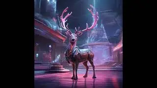 Роботизированный олень  #animation #robot #digitalart #art #future #cyber #raindeer #christmas