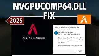Исправление ошибки уничтожения финализатора nvgpucomp64.dll в FiveM