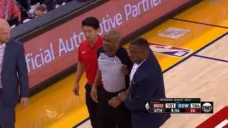 Warriors vs Rockets | Referee Injured Clip!!