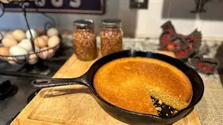 Canning Black Eyed Peas and THE BEST CORNBREAD RECIPE! @forjars #homesteading #canning #cornbread