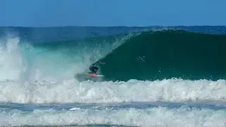 SCORING PERFECT AUSTRALIAN BEACHBREAK PUMPING BARRELS WITH OZZIE, JALEESA AND FITZY.