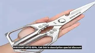 1pc Heavy-Duty Kitchen Scissors Stainless Steel Multi-Purpose Shears for Meat and Roast Cutting Ho