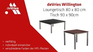 deVries Willington Tisch quadratisch