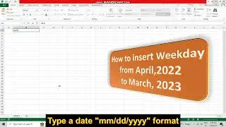 How to insert 365 dates excluding Saturdays and Sundays | Excel Date #03