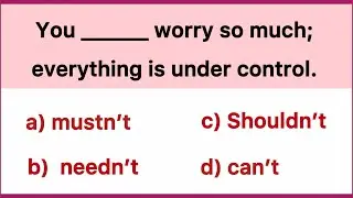 Modals Quiz Challenge 🔥 | 4 Options MCQs on Modal Verbs | Test Your Grammar