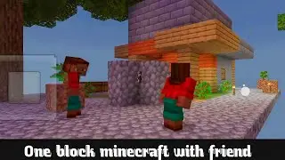 One block Minecraft with friends💫|| Build a one block house in Minecraft ||🎯@PiyushToxic 