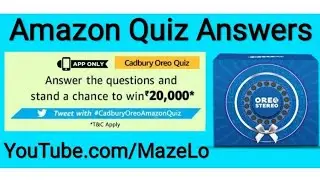 Amazon Cadbury Oreo Quiz Answers Today 14 July 2019 | Win ₹20,000 as Amazon Pay Balance