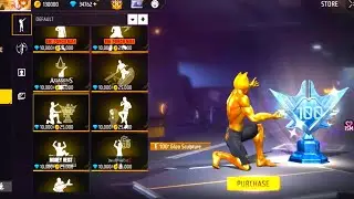 FREE FIRE 100 LVL EMOTE IN 2500 GOLD 🪙💥🥳
